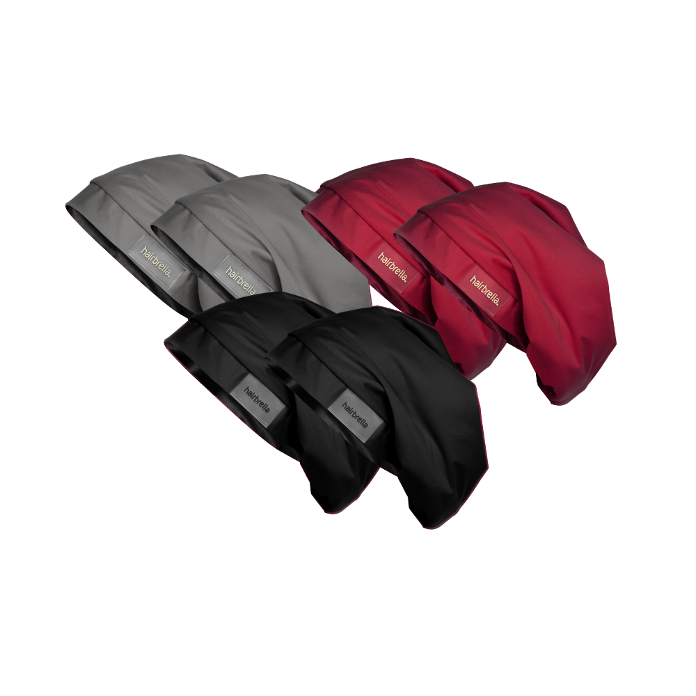 Hairbrella Lite Gifting Bundle - 5 Pack with 1 Free Bonus | Waterproof Hair Protection for Rain, Wind & Humidity | Perfect for Outdoor Activities, Commuting & Travel