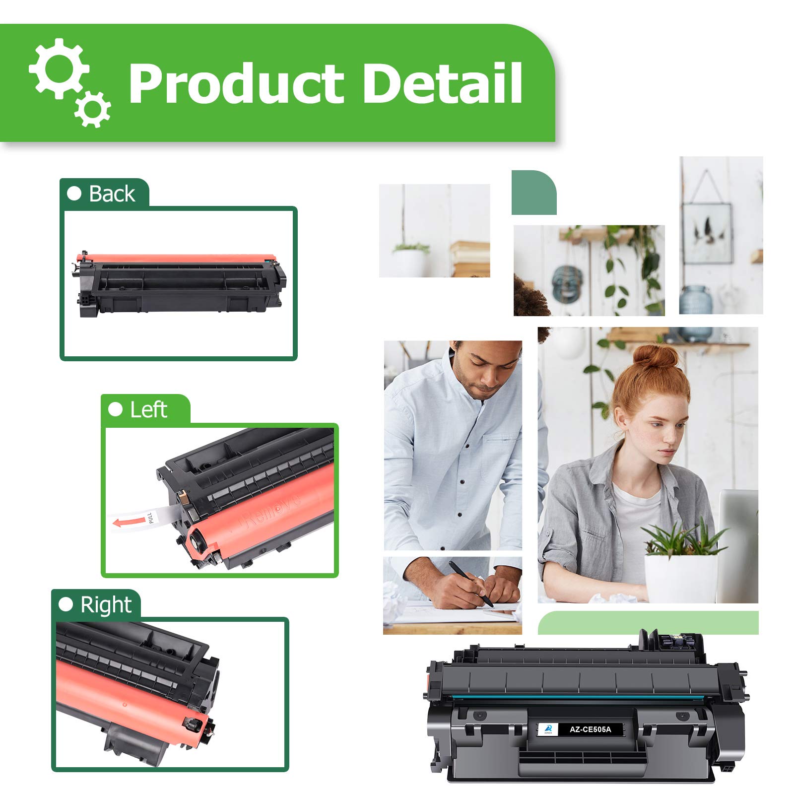 Compatible HP 05A CE505A Toner Cartridge Replacement for HP P2035 P2055DN P2035N Printers - High Yield Black (1-Pack) - Perfect for Home Office & Small Business Printing Needs