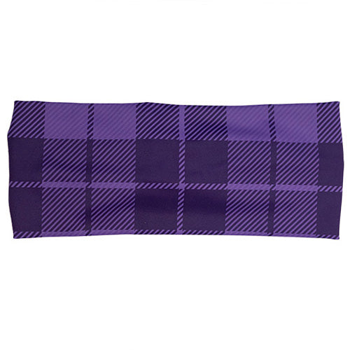 Stylish Plaid Headband in Purple - Perfect for Workouts, Yoga, and Everyday Fashion Accessory