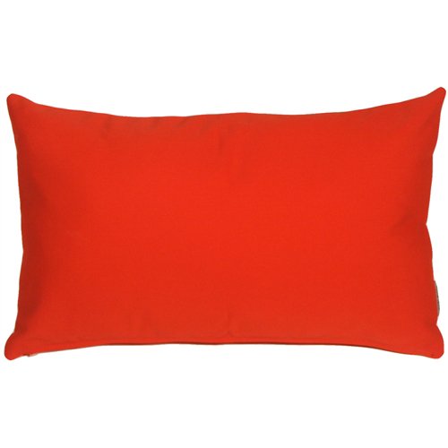 Sunbrella Outdoor Pillow Set of 2 - 12x19 Inch Waterproof Decorative Throw Pillows with Insert - Logo Red Patio Cushions for Garden, Poolside & Porch Furniture