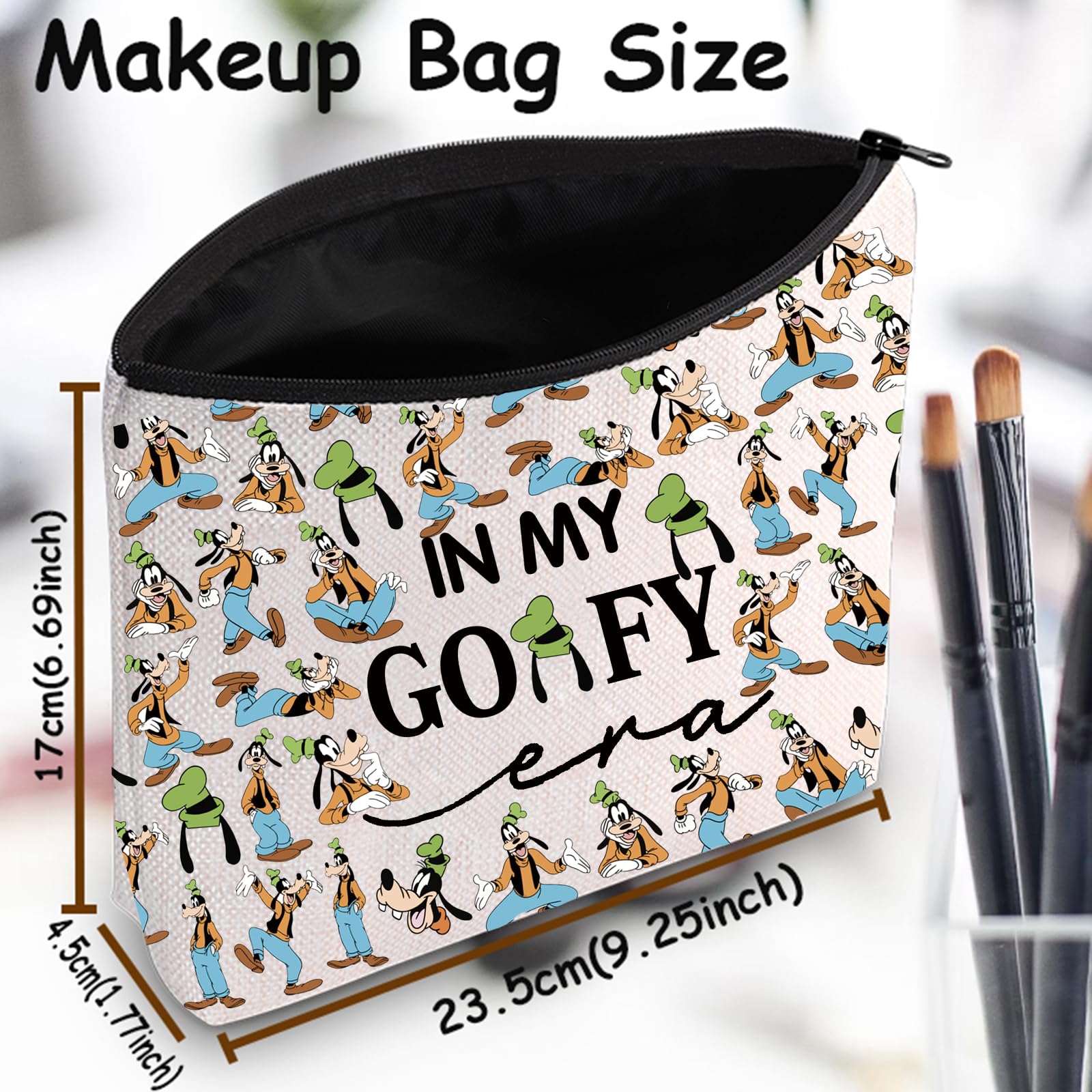 TSOTMO Cartoon Dog Makeup Bag - Cute Movie Character Gift for Dog Lovers & Pet Owners - Perfect for Travel, Cosmetics Storage & Fan Gifts
