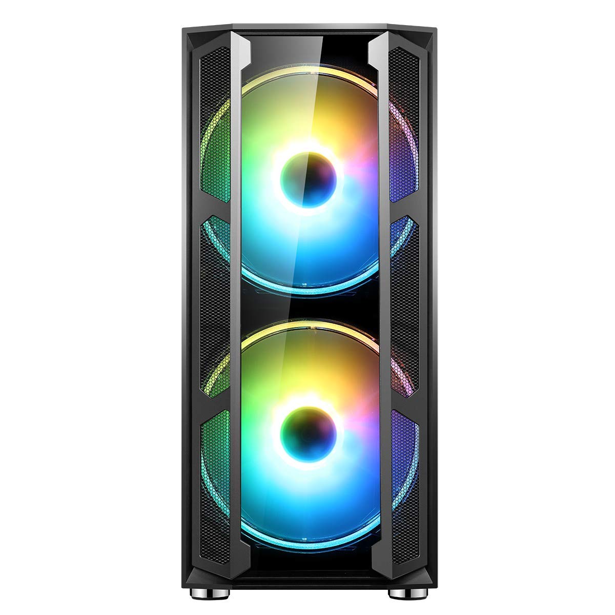 OCHW F15 RGB Ultra Fast Gaming PC - AMD A8 9600 Quad Core, Radeon R7 Graphics, 8GB DDR4, 480GB SSD, Windows 10 Pro - Perfect for Home Office, Gaming & Streaming