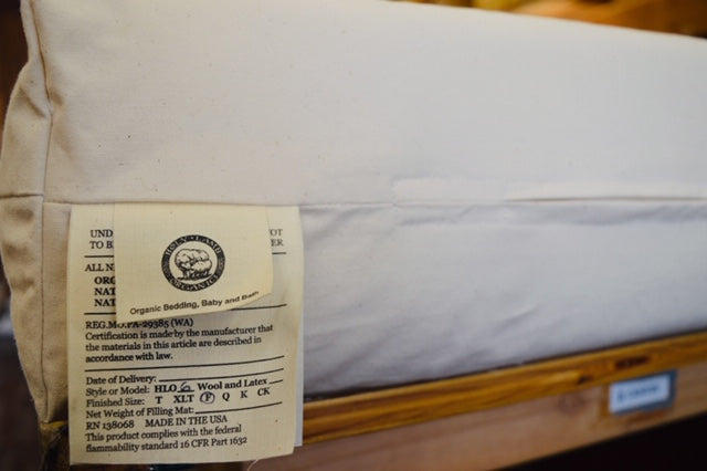 Organic Natural Wool & Latex Mattress - 6.5 Inch Medium Firm Support - Hypoallergenic & Breathable for Back Pain Relief - Perfect for Bedroom, Guest Room & RV Use