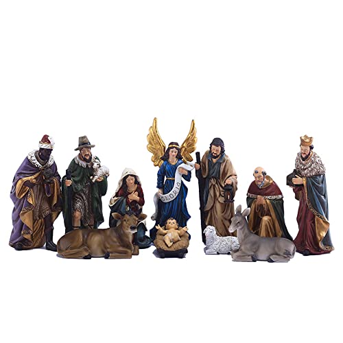 Ivyhouse Nativity Set - Christmas Indoor Nativity Scene with Baby Jesus, Holy Family & Angel - Perfect for Home, Church & Holiday Decorations