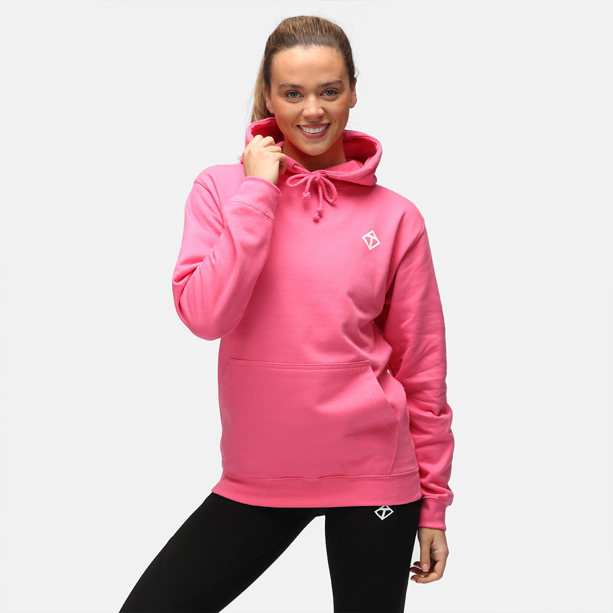 Pink Diamond Hoodie for Women - Soft Fleece Pullover Sweatshirt with Hood - Cozy Winter Fashion for Casual Wear & Outdoor Activities