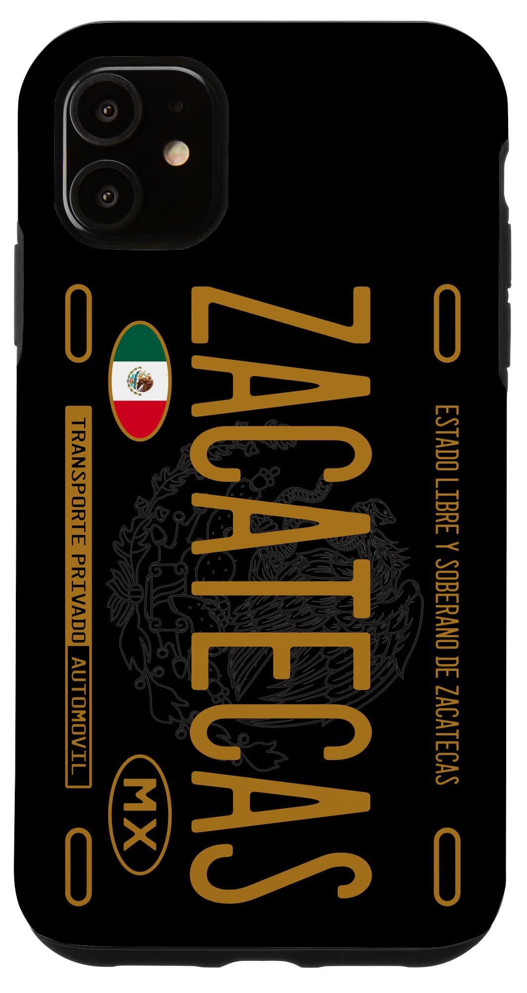 iPhone 11 Custom Zacatecas License Plate Design Phone Case - Durable Protective Cover for Travel & Everyday Use