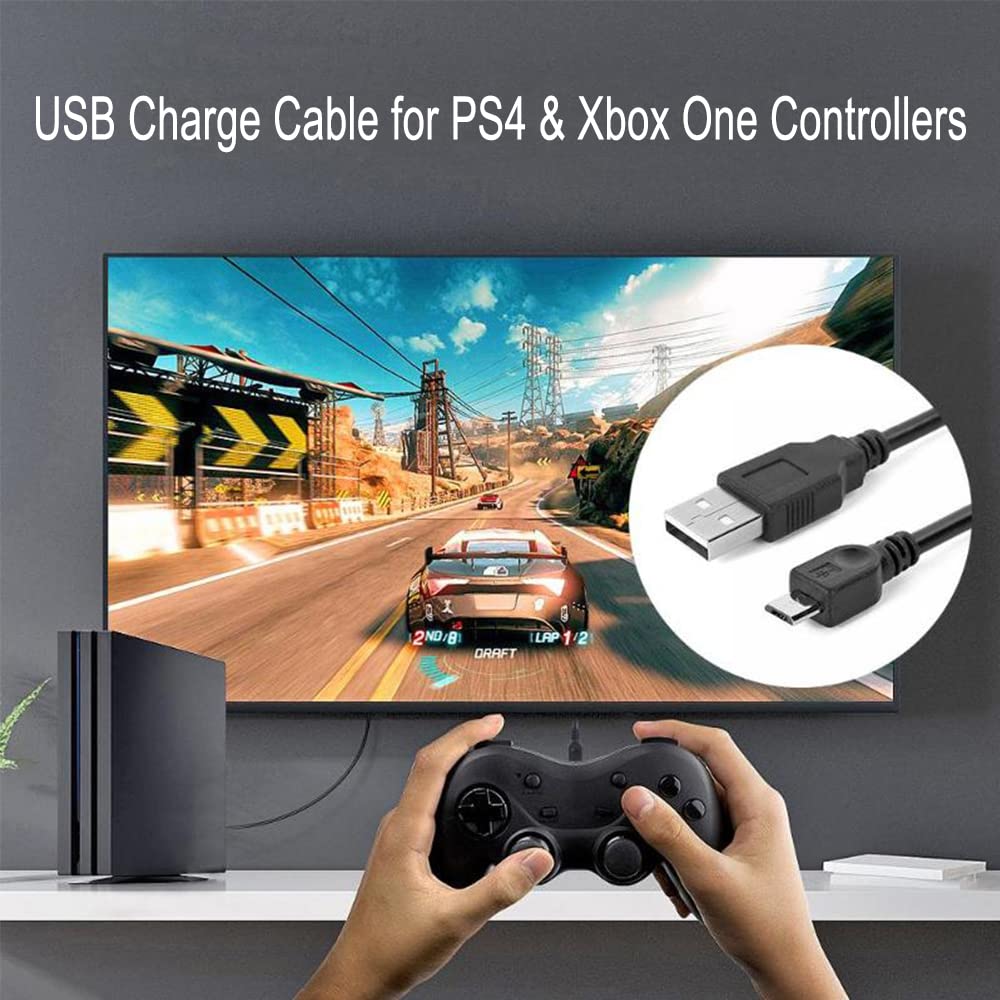 Xbox One Wireless Controller USB Charger Cable - Fast Charging Cord for Xbox One S/X/Elite Controllers - Perfect for Gaming, Streaming & Long Play Sessions