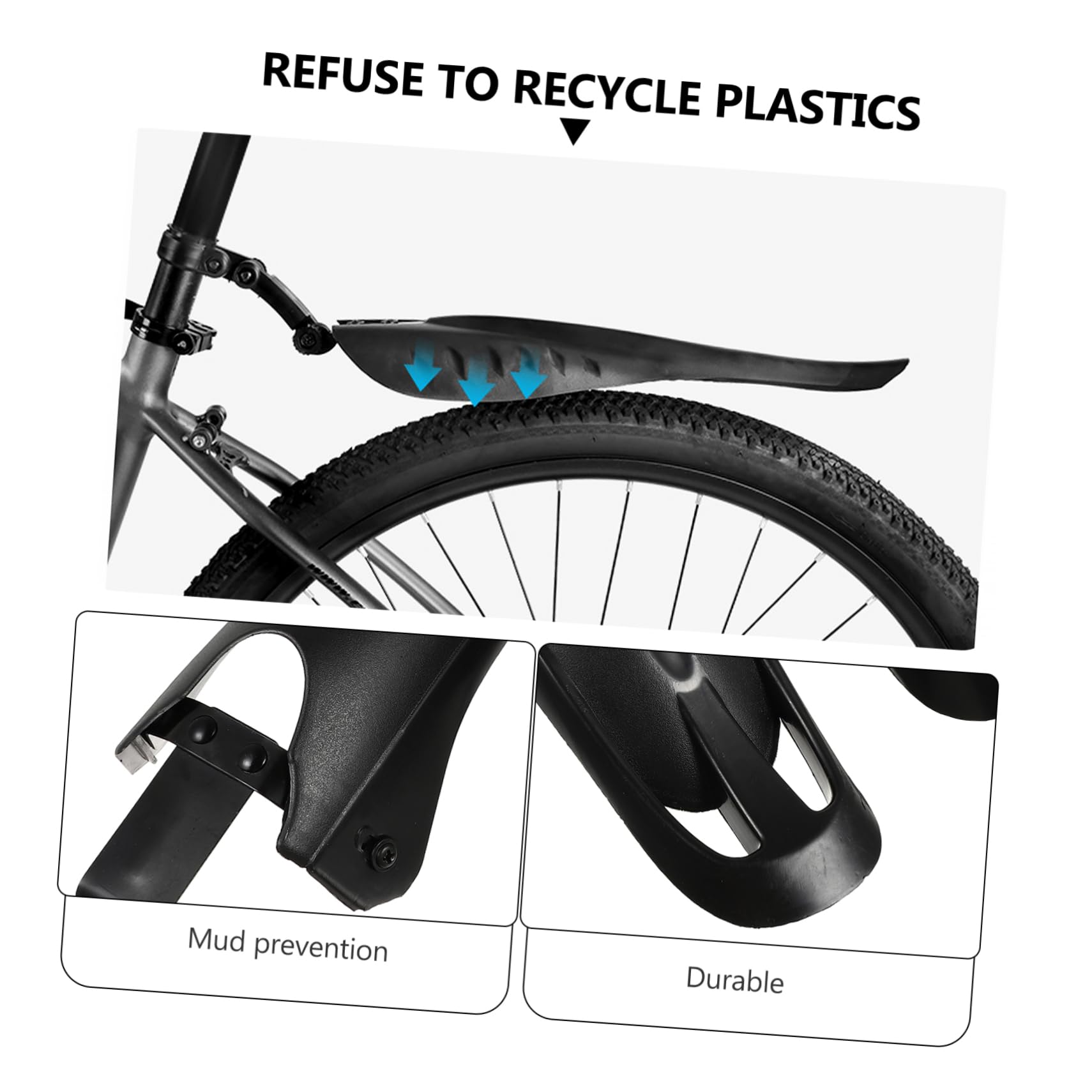 Mountain Bike Mud Guard Set - 2PCS Dirtboard Fenders for Road & Off-Road Bicycles - Perfect for Rainy Commutes & Trail Riding Adventures