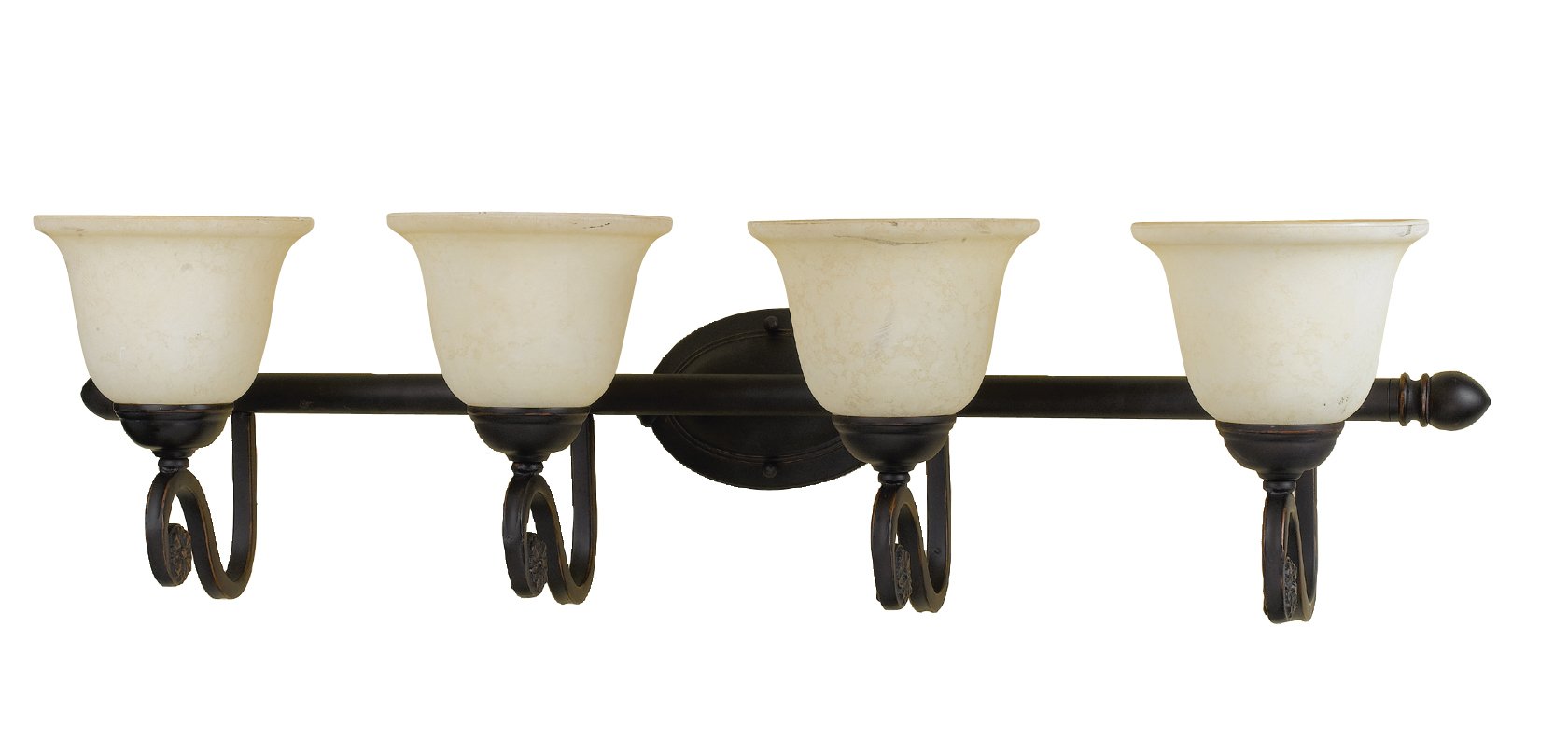 AF Lighting 6909-4WB Harmony 4-Light Bathroom Vanity Light Fixture - Perfect for Modern Bathroom, Dressing Room & Makeup Area Lighting