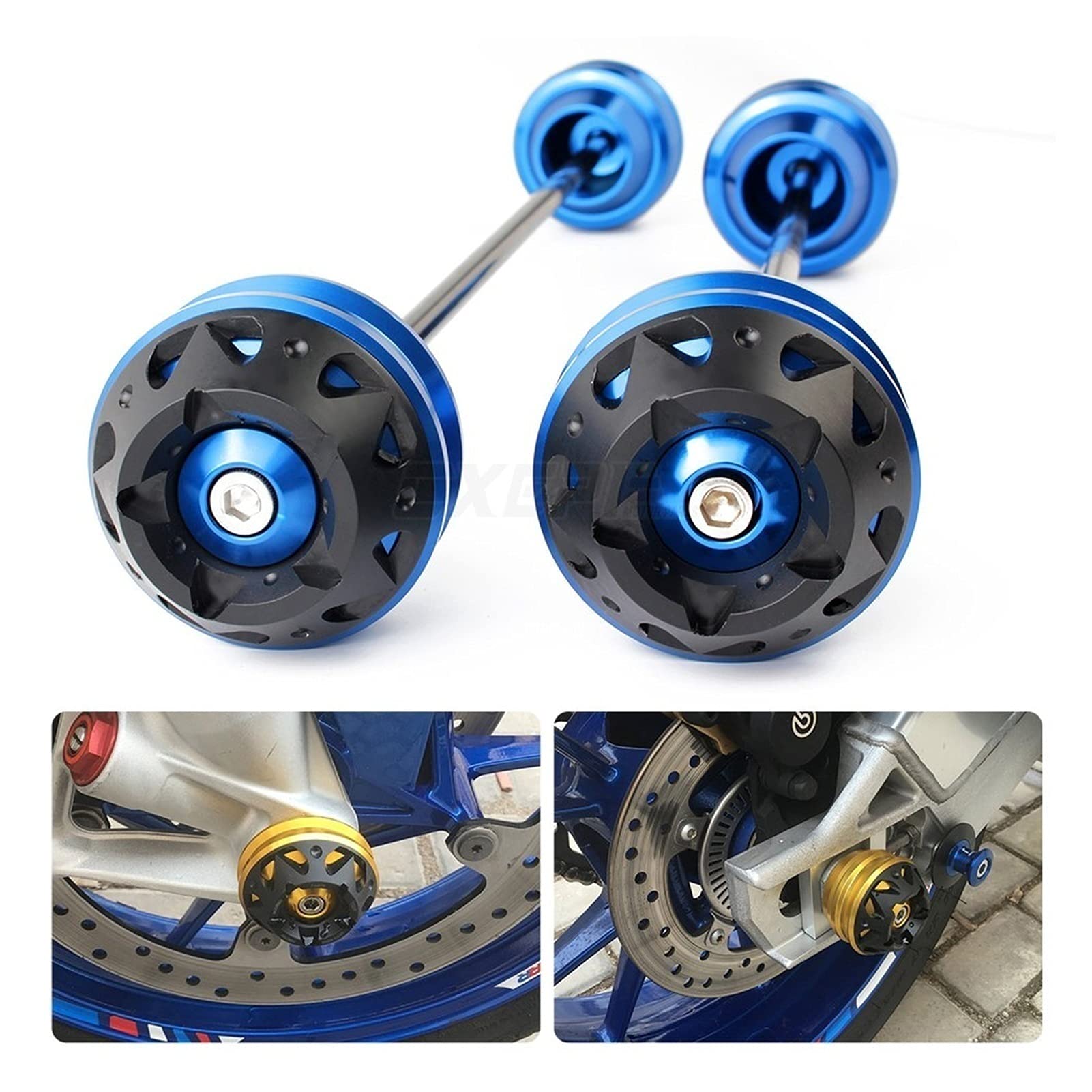 BMW S1000XR S1000RR Motorcycle Wheel Axle Shock Absorber - Front & Rear Fork Drop Protection Pads for Enhanced Safety | Perfect for Off-Road Adventures & Urban Commuting