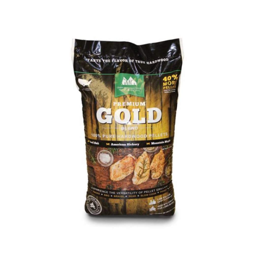 Premium Gold Blend Hardwood Grilling Pellets for BBQ & Smoking - Green Mountain 2 Pack - Perfect for Pellet Grills, Smokers & Outdoor Cooking