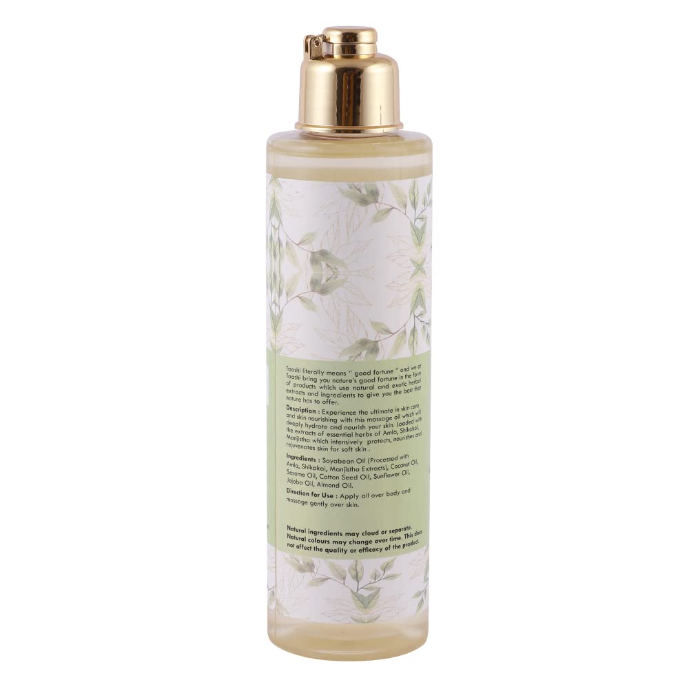 **Taashi Organic Coconut Massage Oil (200ml) - Hydrating & Nourishing for Healthy, Soft Skin | All Skin Types | Perfect for Relaxation & Aromatherapy**