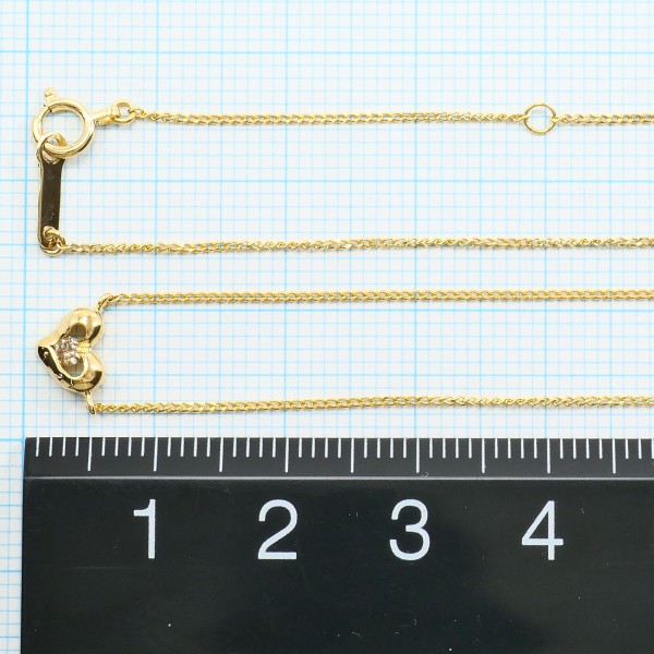18K Yellow Gold Brown Diamond Pendant Necklace 0.05ct 16