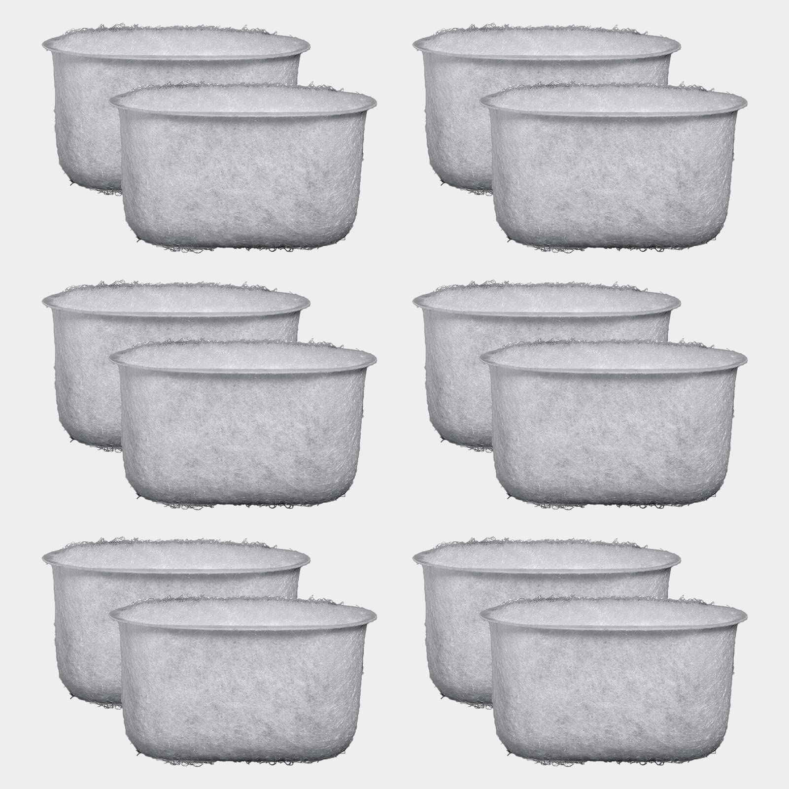 Braun Coffee Maker Replacement Charcoal Water Filters 12 Pack - Compatible with BRSC004, BrewSense KF7175 & KF6050 Drip Models - Improve Coffee Taste & Remove Impurities for Home or Office Use