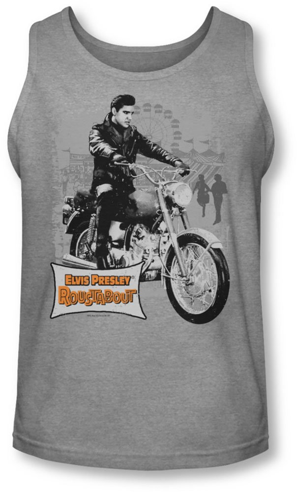 Elvis Presley Vintage Roustabout Poster Men's Tank Top - Casual Summer Wear, Music Festival Outfit, Retro Rock Fan Gift