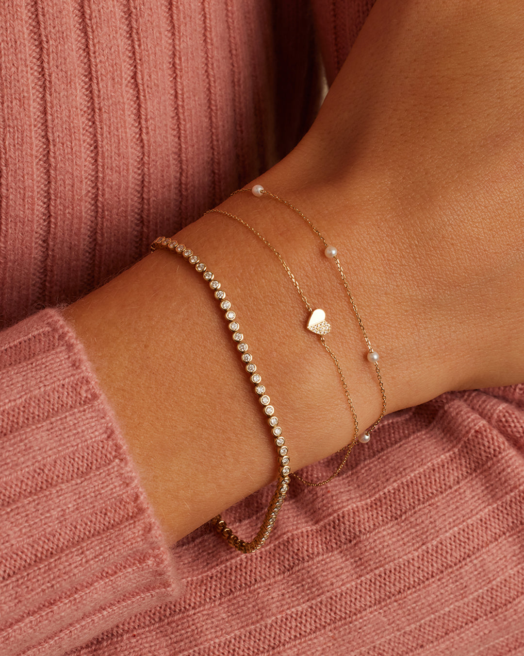 Diamond Bond Bracelet for Women - Elegant Sterling Silver Friendship Jewelry Gift for Her - Perfect for Anniversaries, Birthdays & Special Occasions