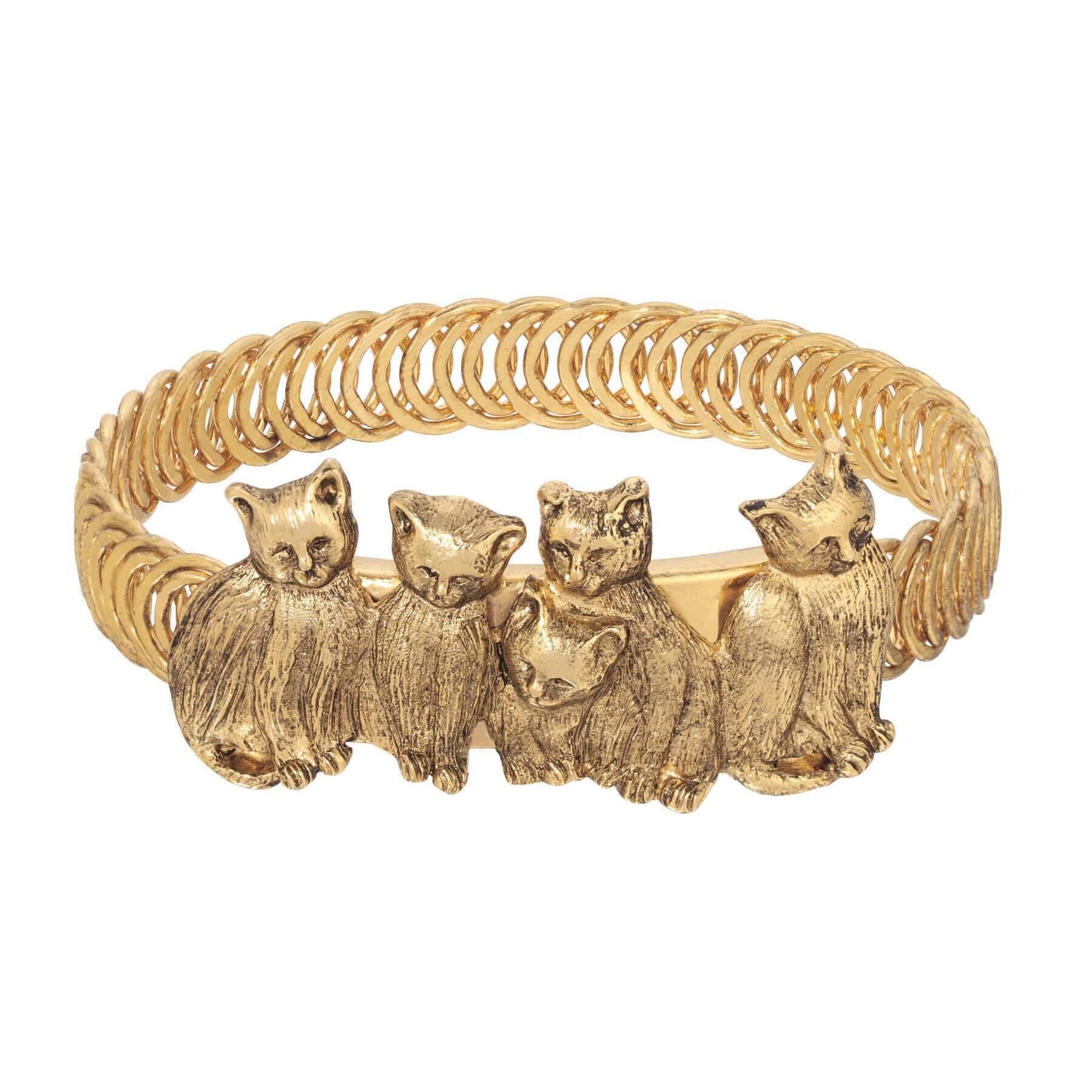 1928 Cat Friends Belt Bracelet - Adjustable Fashion Jewelry for Women & Girls - Perfect for Casual Wear, Gifts & Everyday Accessories
