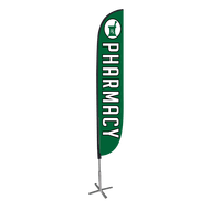 Custom Pharmacy Feather Flag - Eye-Catching Outdoor Advertising for Pharmacies, Drugstores & Medical Businesses - Perfect for Grand Openings, Promotions & Events