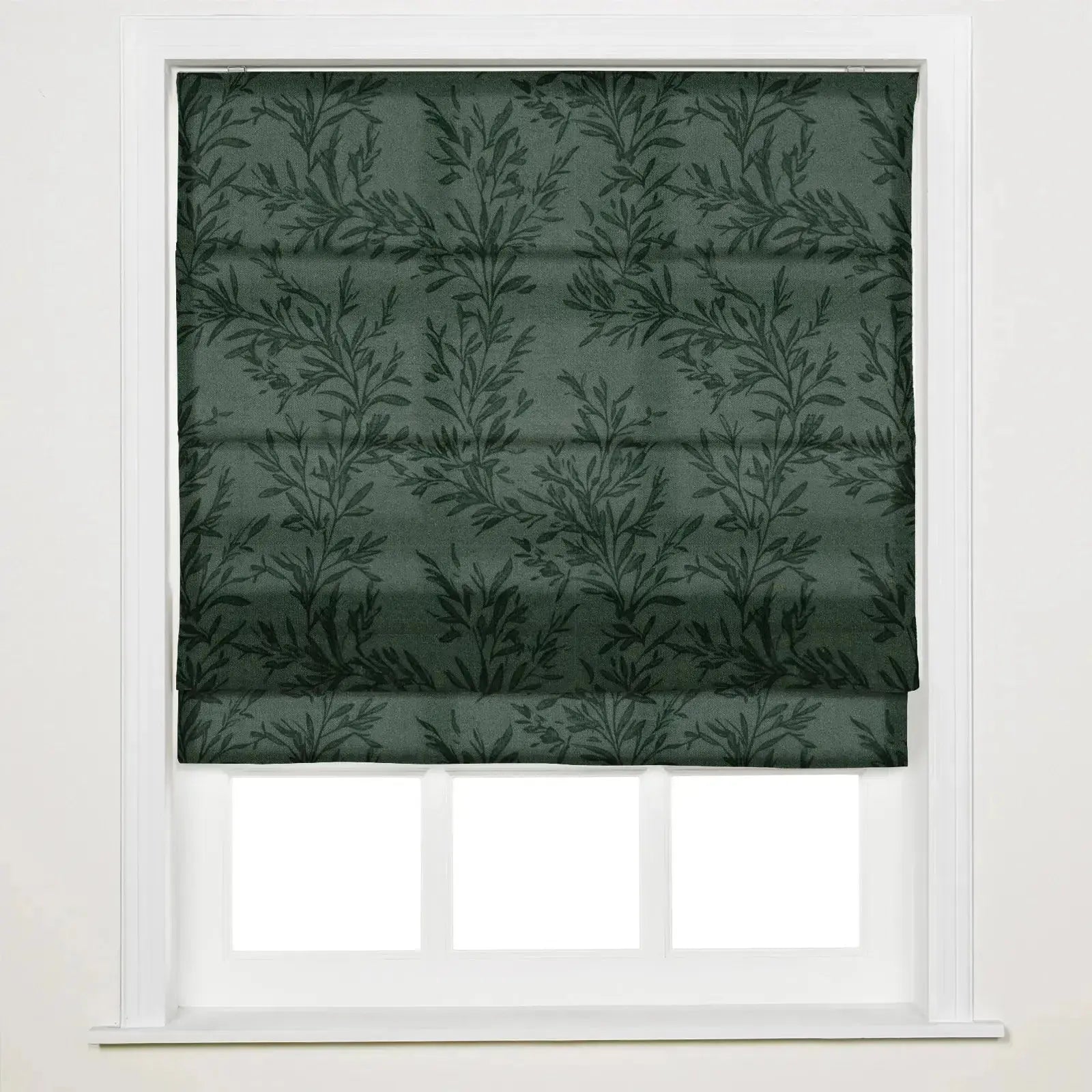 Elegant Sara Le Printed Roman Shade - Cordless Window Treatment for Plus Size Windows | Perfect for Living Room, Bedroom & Home Office Decor