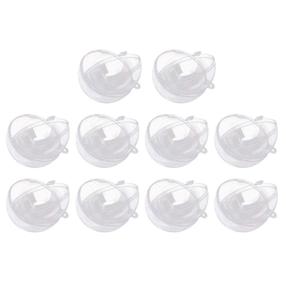 10Pcs Clear Christmas Ornament Balls - 6cm Fillable Plastic Baubles for DIY Crafts, Xmas Tree Decor, Home, Wedding & Party Decorations - Perfect for Holiday Gifts & Festive Celebrations