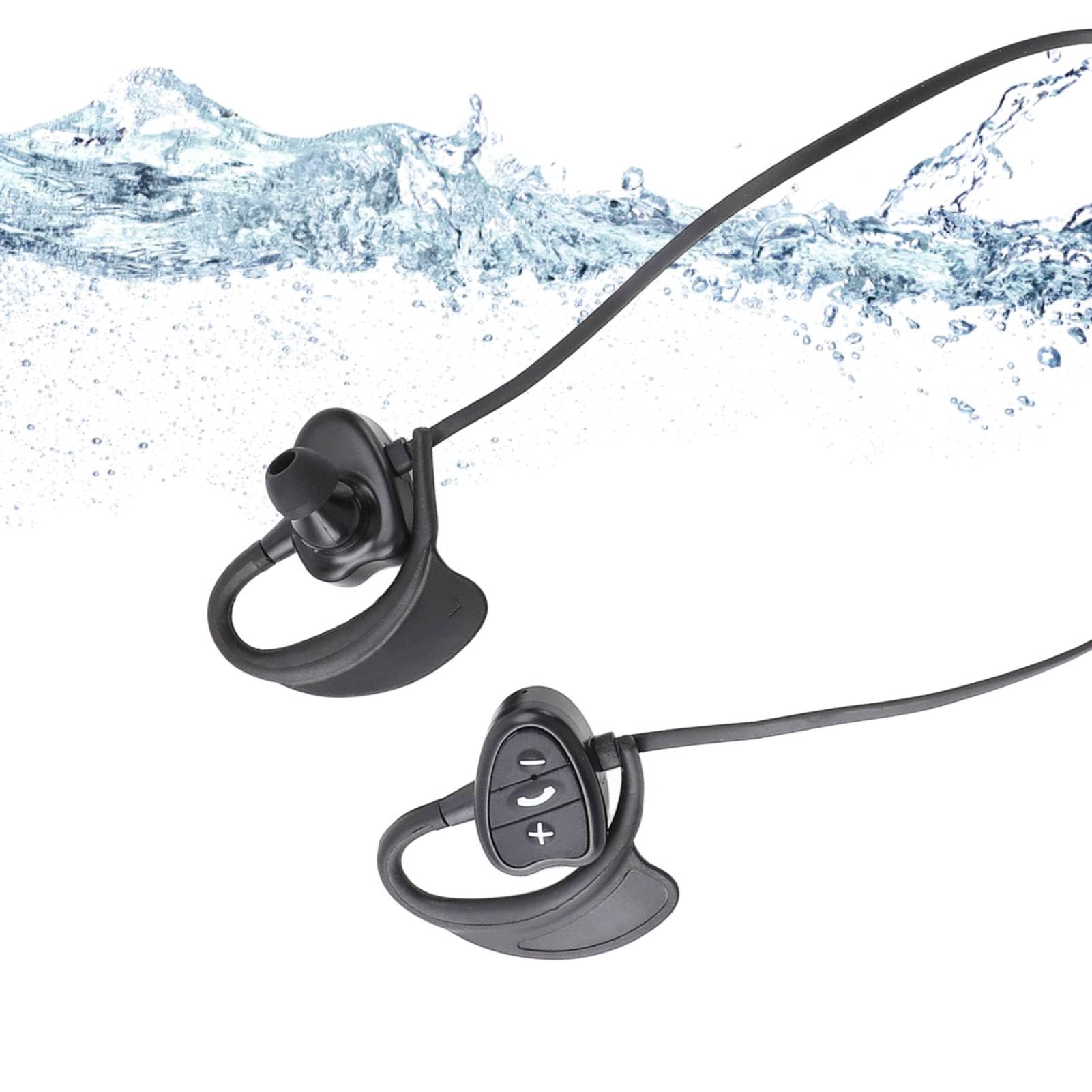 Fabater IPX8 Waterproof Bluetooth 5.0 In-Ear Swimming Headphones with Underwater MP3 Player - Perfect for Swimming, Sports, Running & Water Activities (Black)