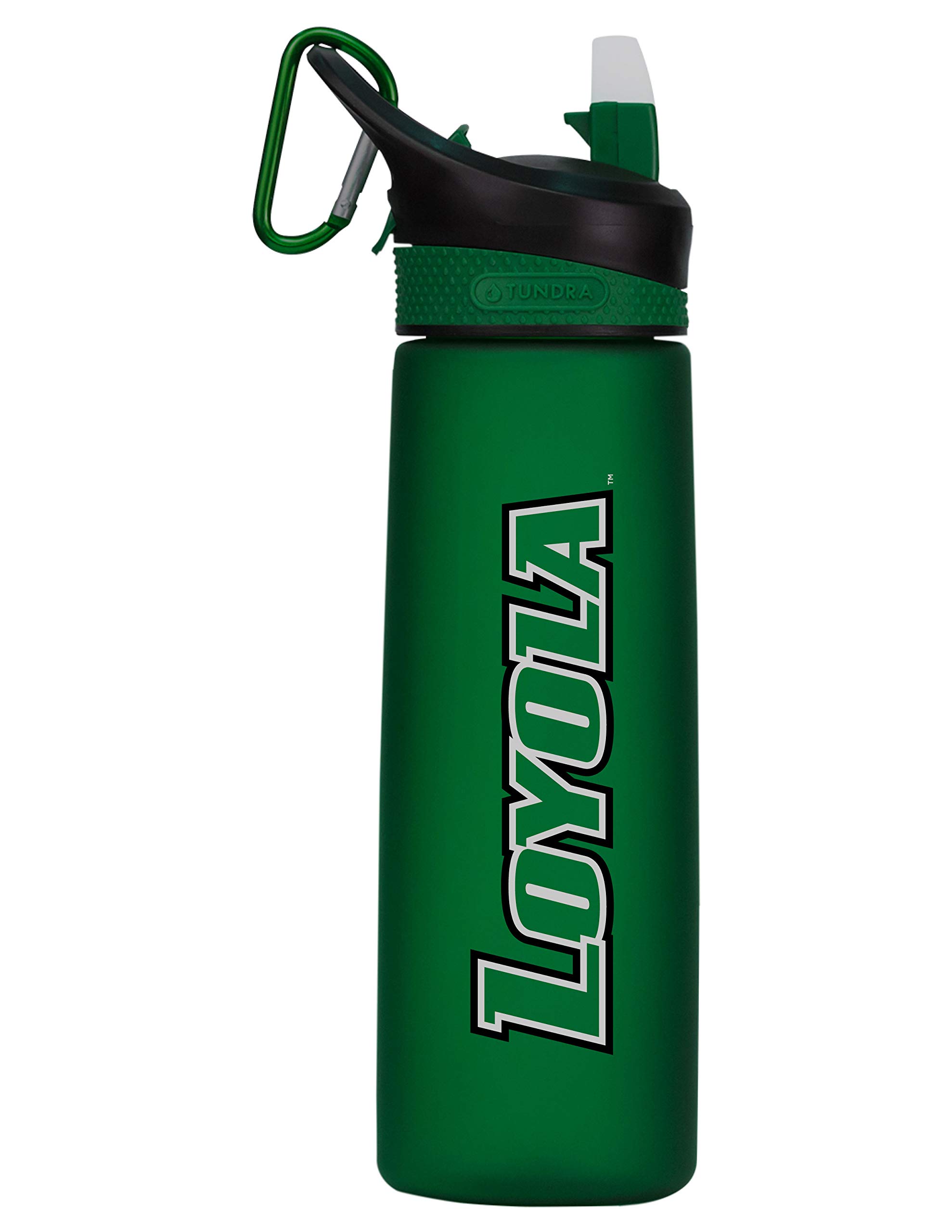 Loyola Maryland Tritan Plastic Frosted Sport Water Bottle - BPA Free, Leak Proof, 24oz Green Water Bottle for Gym, Hiking, Running & Outdoor Activities
