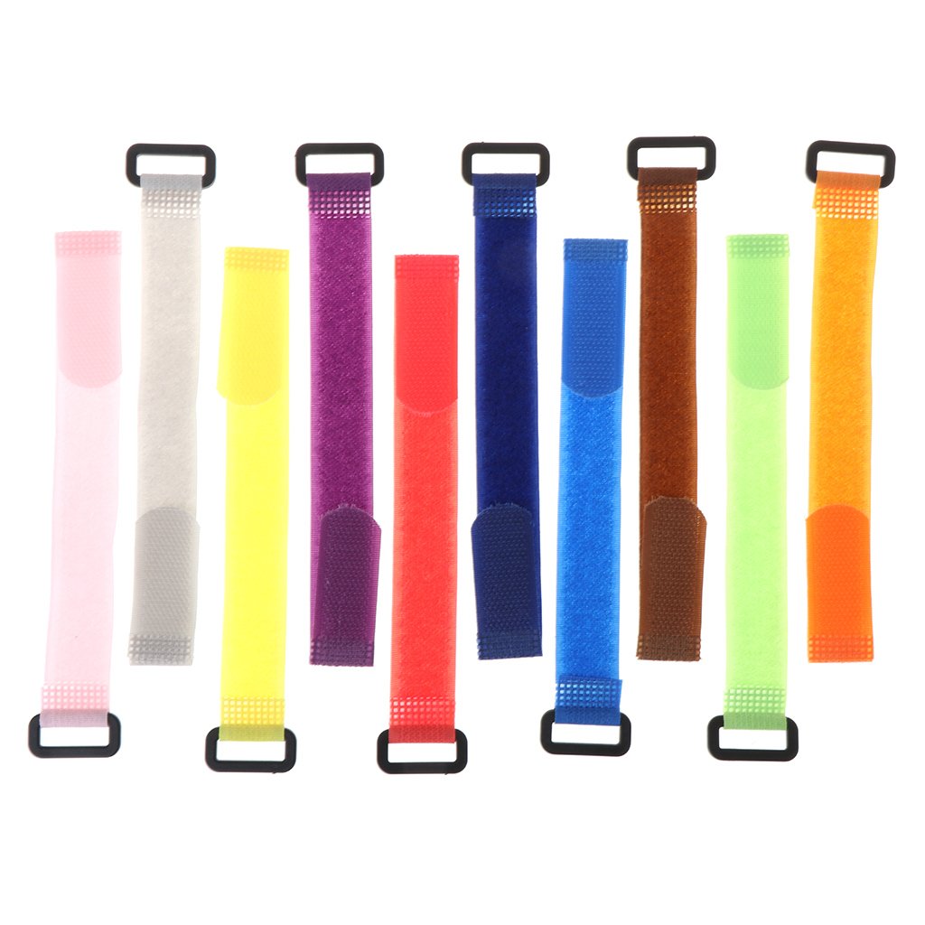 HELYZQ 10-Pack Adjustable Nylon Fishing Rod Bands - Secure Pole Tie Straps & Wrap Tools for Saltwater, Freshwater, and Ice Fishing