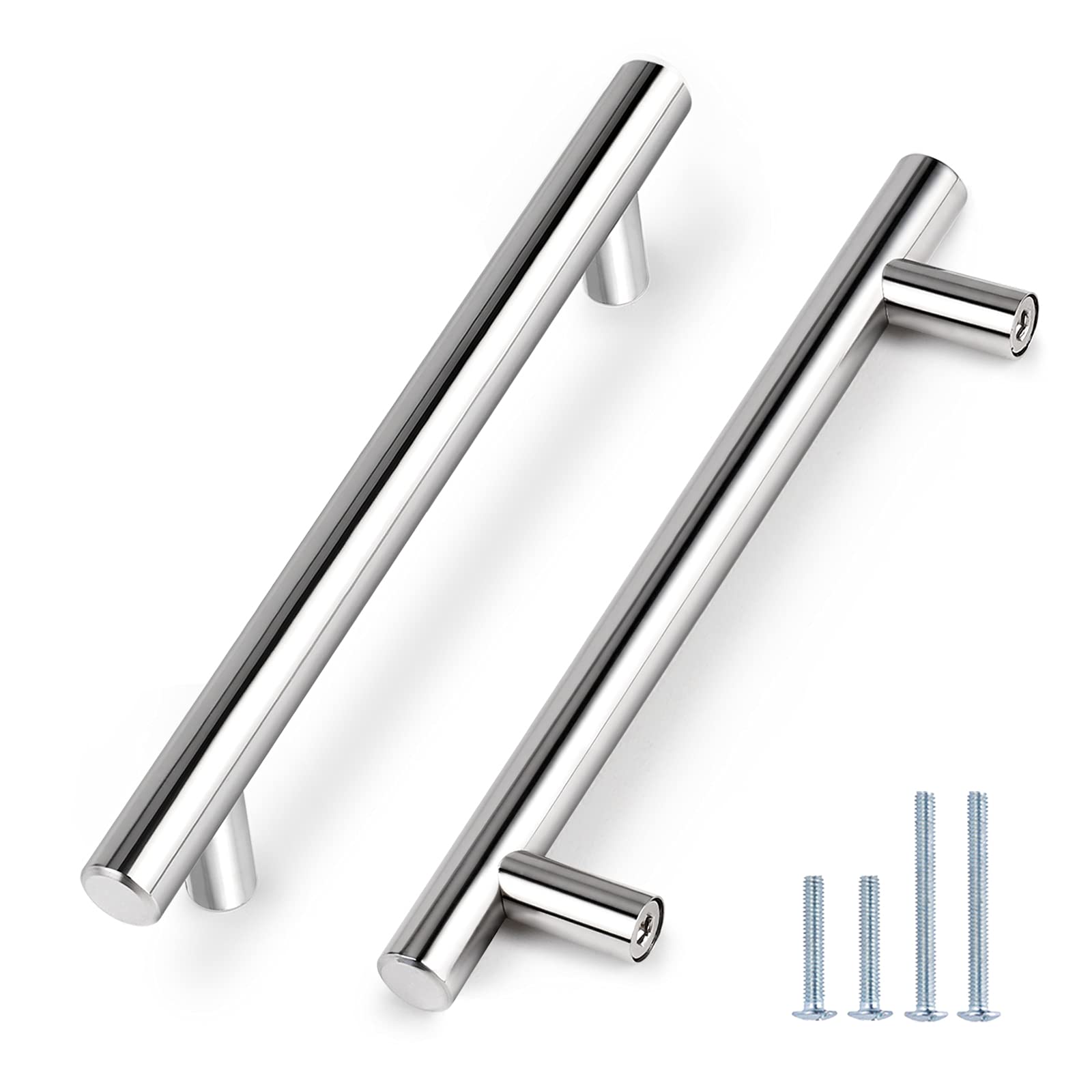 Chrome Kitchen Cabinet Pulls 5 Pack - 6.3