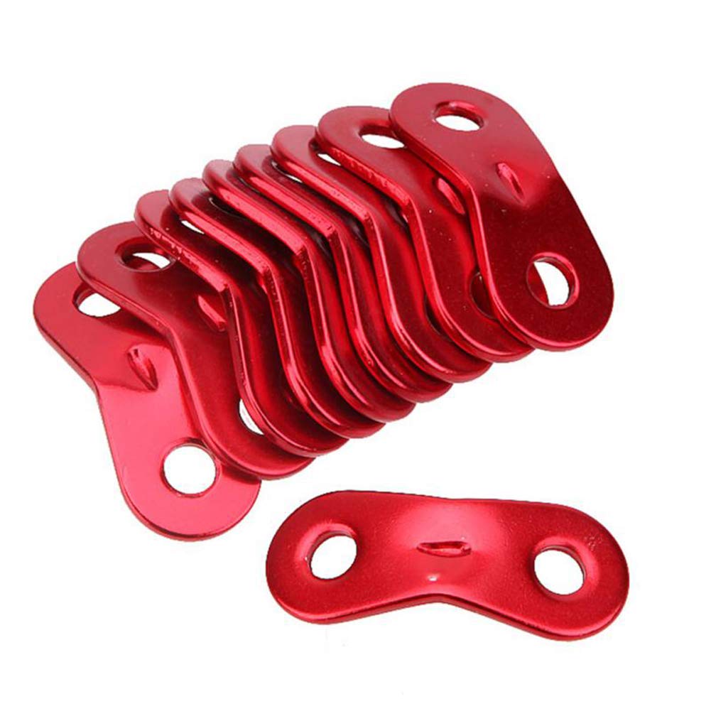 AKOAK 10 Pack Heavy Duty Aluminum Tent Rope Buckles - Adjustable Canopy Drawstring Clips for Camping, Hiking & Outdoor Gear - Secure Umbrella, Tarp & Shelter Accessories