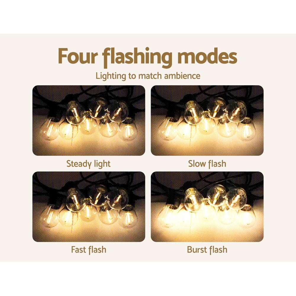 17m Solar Powered LED String Lights - Waterproof Outdoor Fairy Lights for Garden, Patio, Christmas Party Decorations (2 Pack) - Perfect for Backyard, Wedding, and Holiday Decor