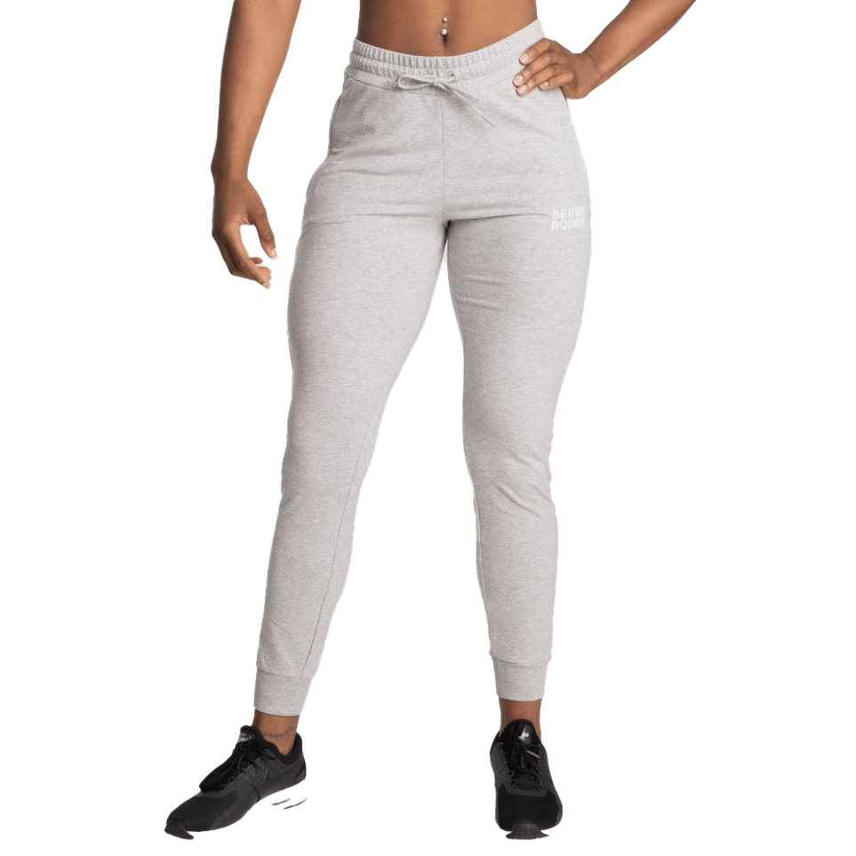 Better Bodies Empire Joggers - Light Grey Athletic Pants for Men & Women | Comfortable Running, Workout & Lounge Wear for Gym, Yoga & Casual Style