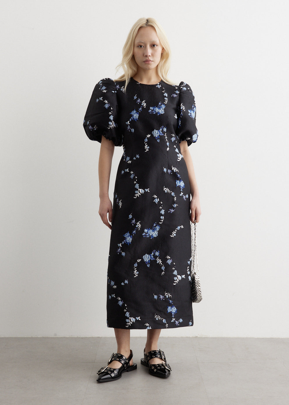 Elegant 3D Jacquard Open Back Midi Dress for Women - Floral Pattern Summer Party Cocktail Dress - Perfect for Weddings, Date Nights & Special Occasions