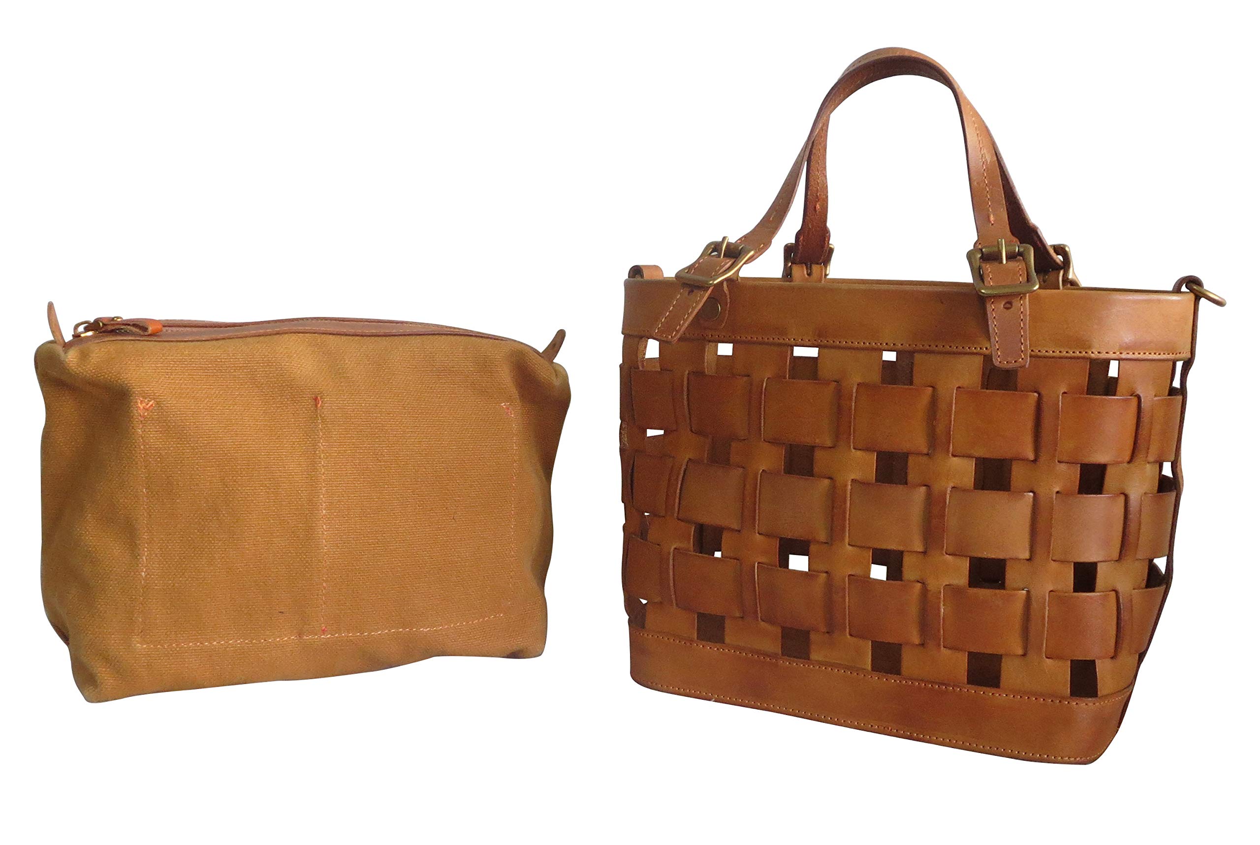 Dorgon Genuine Latigo Leather Basket Handbag for Women - Stylish Crossbody Purse #1280-2 | Perfect for Work, Travel & Everyday Use