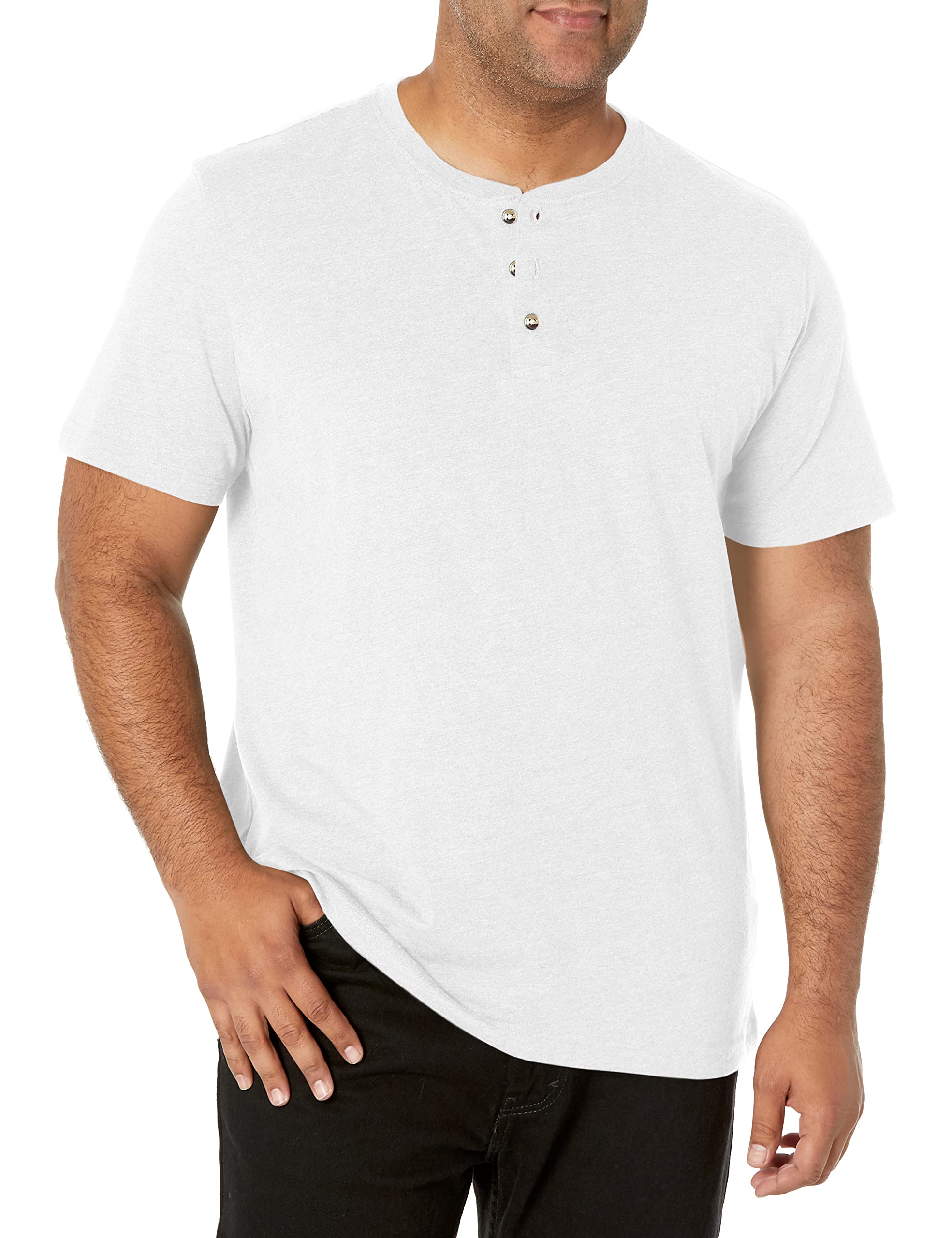 Wrangler Authentics Men's Short Sleeve Henley T-Shirt - Comfortable Casual Cotton Top for Everyday Wear, Outdoor Activities & Layering