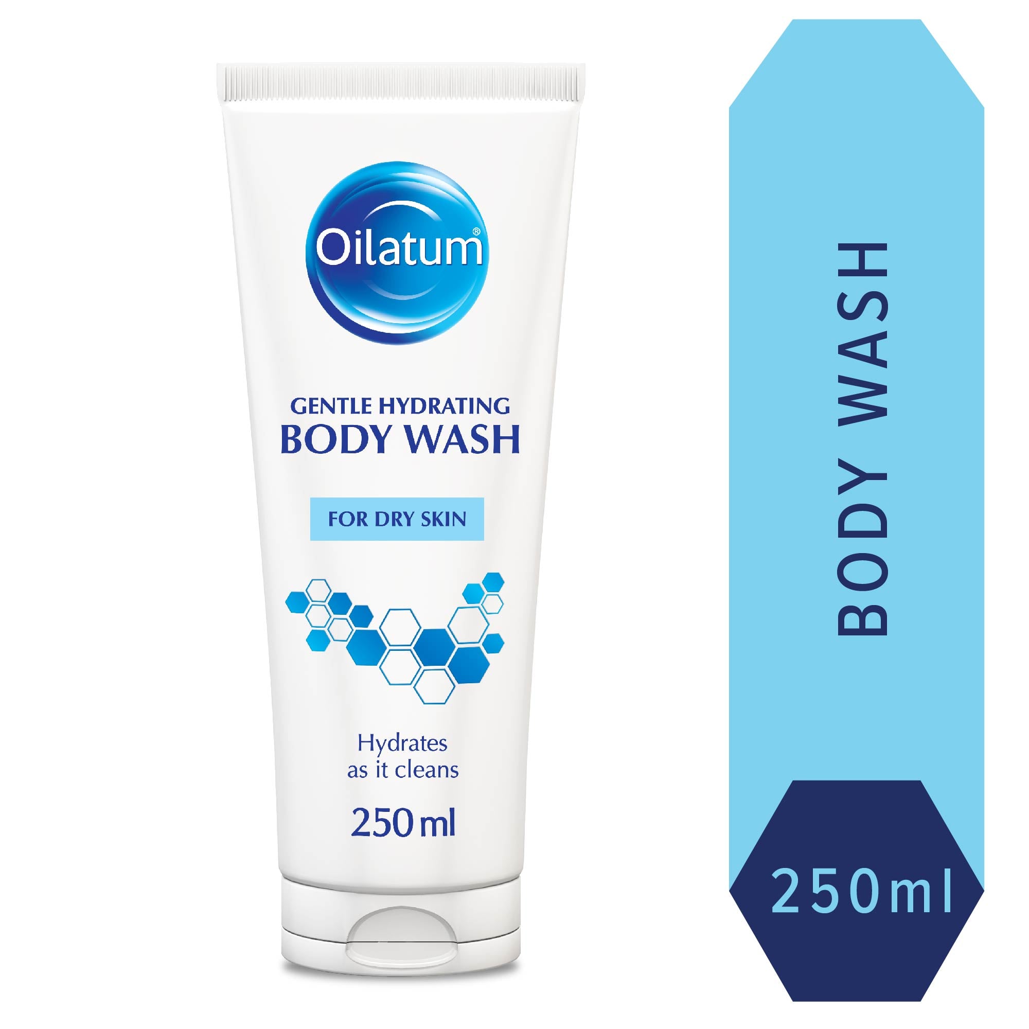 Oilatum Gentle Hydrating Body Wash 250ml - Soap-Free Moisturizing Shower Gel for Dry & Sensitive Skin - Perfect for Daily Use in Shower or Bath