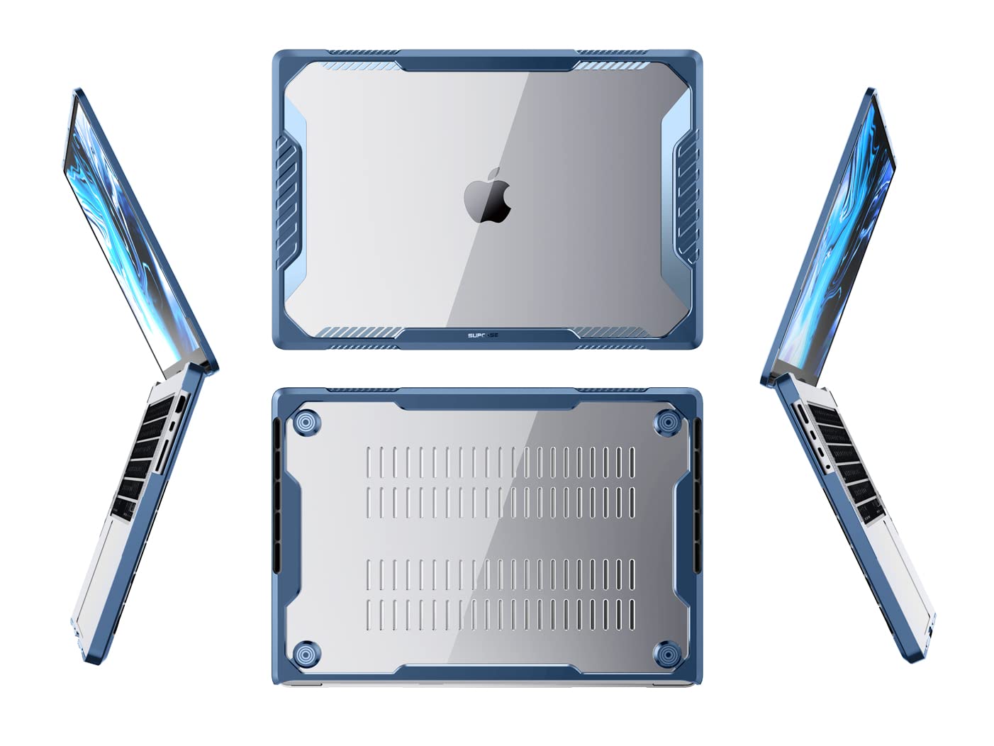 SUPCASE Unicorn Beetle Heavy Duty Rugged Shockproof Hard Shell Protective Case for MacBook Pro 16 Inch (2021-2024 M1/M2/M3/M4 Pro/Max Models A2485/A2780/A2991/A3186/A3403) - Azure Blue | Durable Laptop Cover for Work, Travel & Outdoor Use