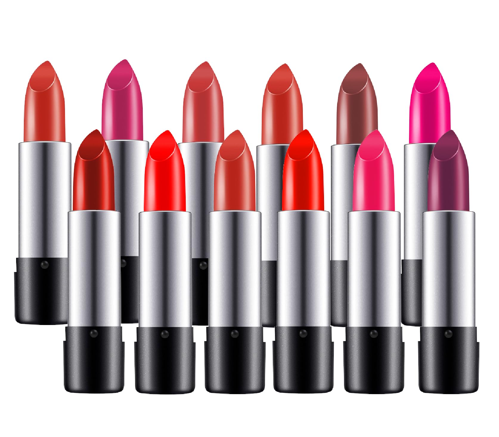 VARS LONDON ADS Balm Super Matte Lipstick - 12 Piece Combo Pack | Amplified Cream Lipstick for Long-Lasting Wear - Perfect for Parties, Date Nights & Everyday Makeup