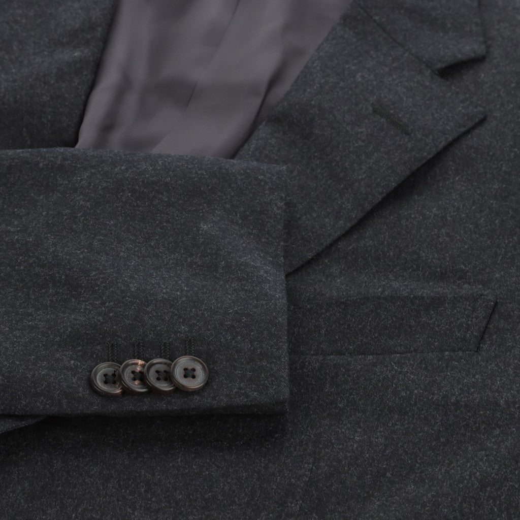Premium CORNELIANI Flannel Leader Suit in Charcoal - Perfect for Business Meetings, Office Wear & Formal Events