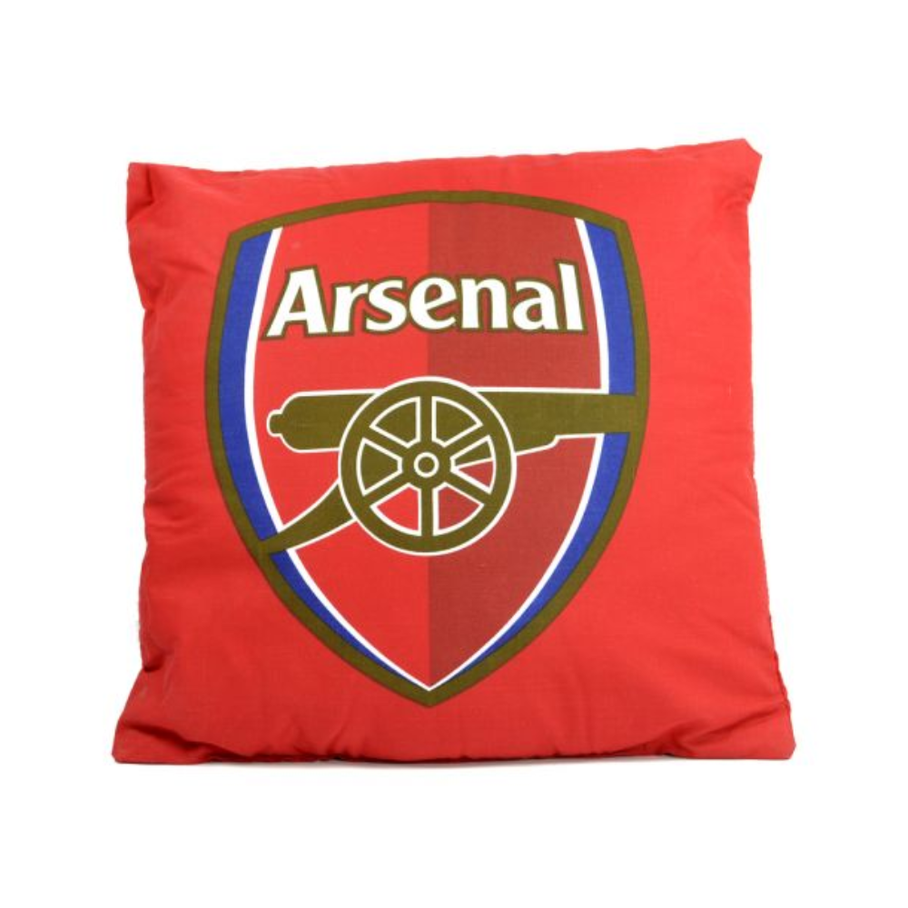 Official Arsenal FC Crest Throw Pillow - Premium Embroidered Soccer Decor for Home, Office & Game Room - Perfect Gift for Football Fans