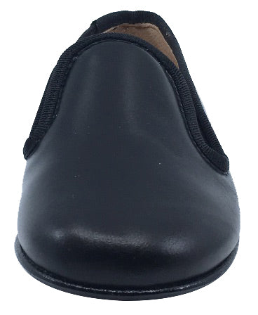 Kids' Smoking Loafers for Boys & Girls - Black Leather Dress Shoes for School, Parties & Formal Events