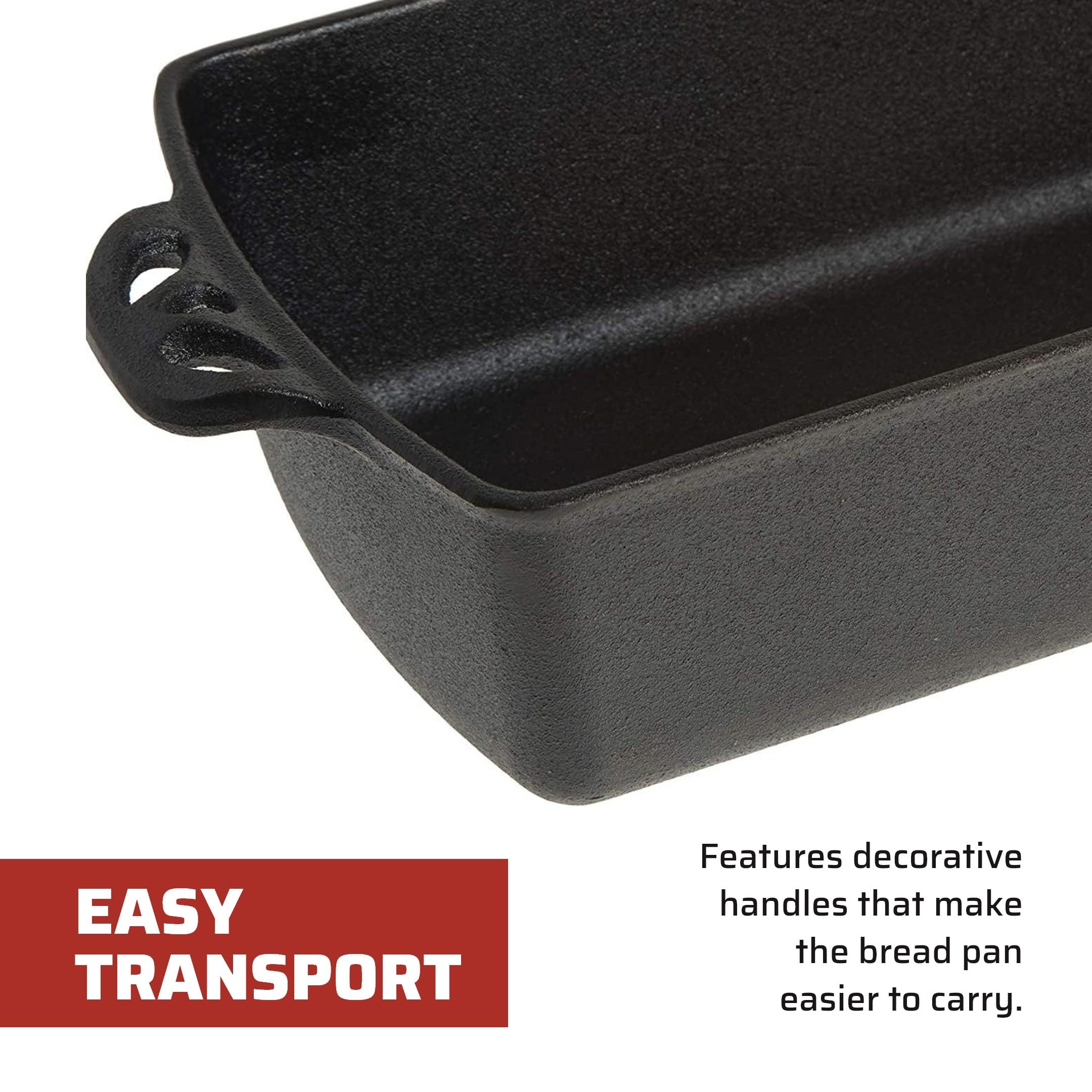 Camp Chef Home Seasoned Cast Iron Bread Pan - 12 Inch Pre-Seasoned Dutch Oven for Baking Artisan Bread, Sourdough & Pizza | Perfect for Outdoor Camping, Home Kitchen & BBQ Cooking