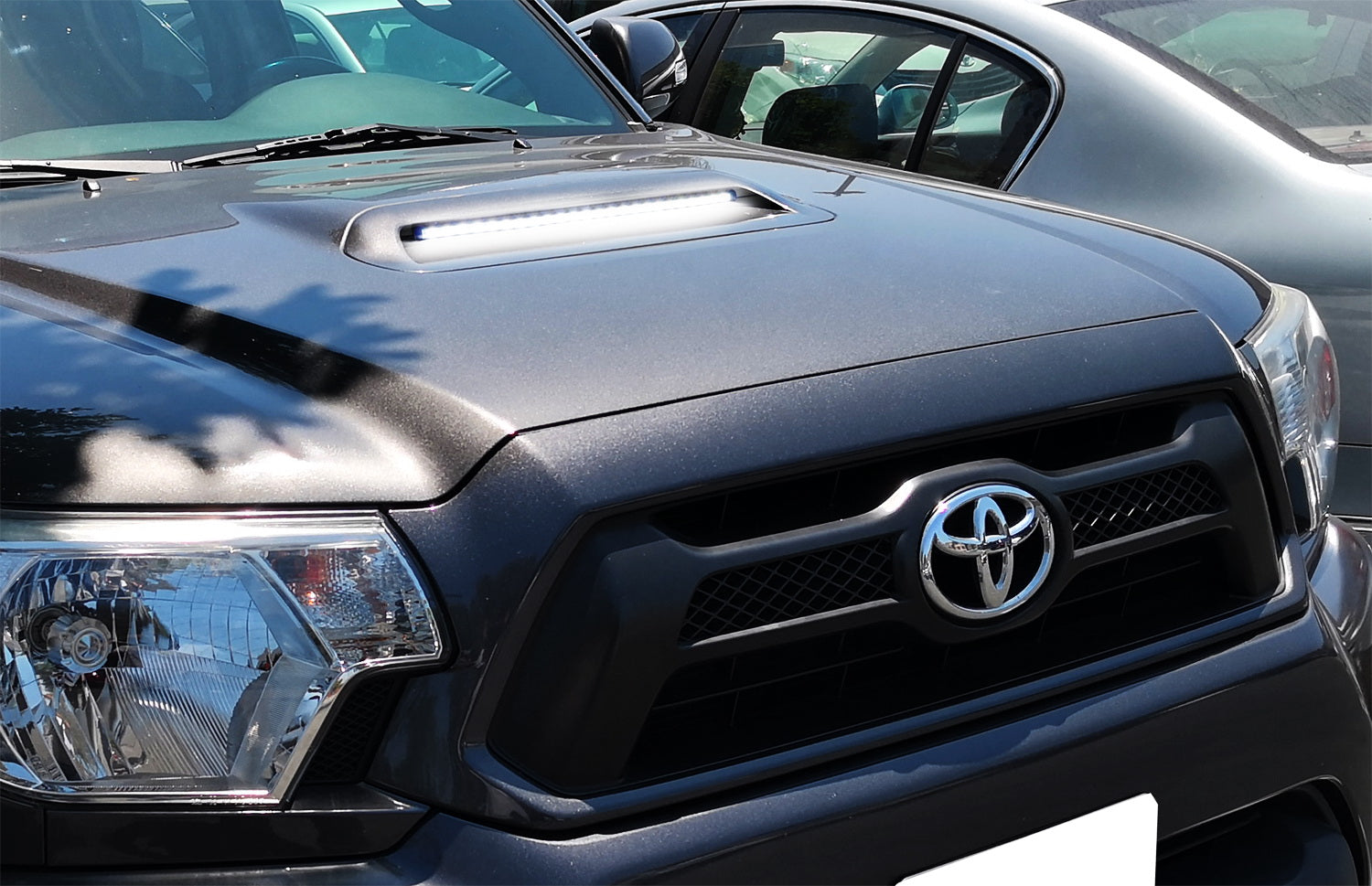 Flexible LED Hood Bulge Light Strip for 2012-2015 Toyota Tacoma with Hood Scoop - Waterproof DRL Daytime Running Lights - Perfect for Off-Roading, Night Driving & Custom Truck Lighting