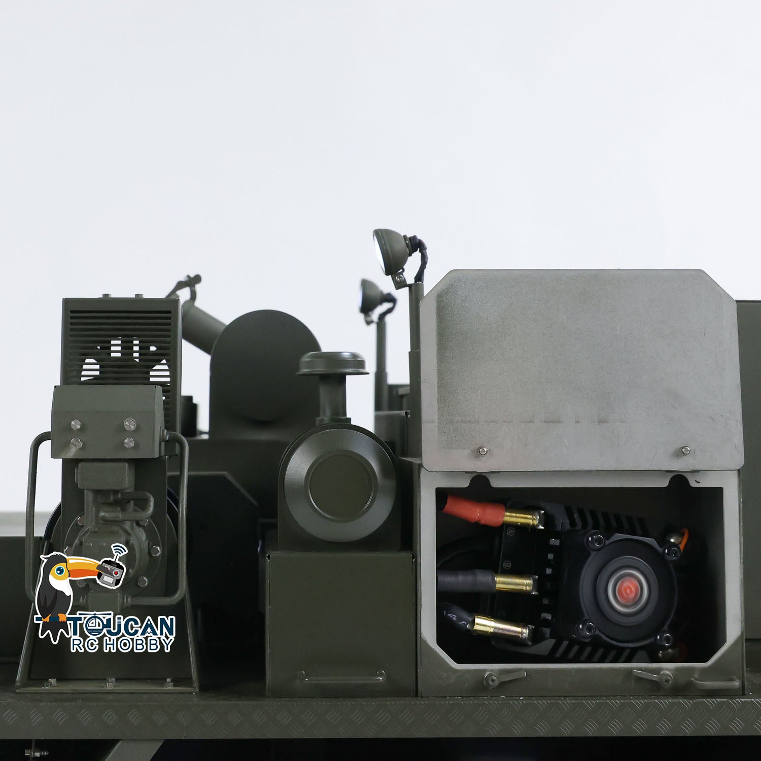 1/14 Scale TOUCAN 8x8 RC Tractor Truck - Full Metal Remote Controlled Military Transport Vehicle with FlySky PL18 Lite Transmitter (PNP Ready, Painted Model) - Perfect for Off-Road Adventure, Military Simulation & RC Hobby Enthusiasts