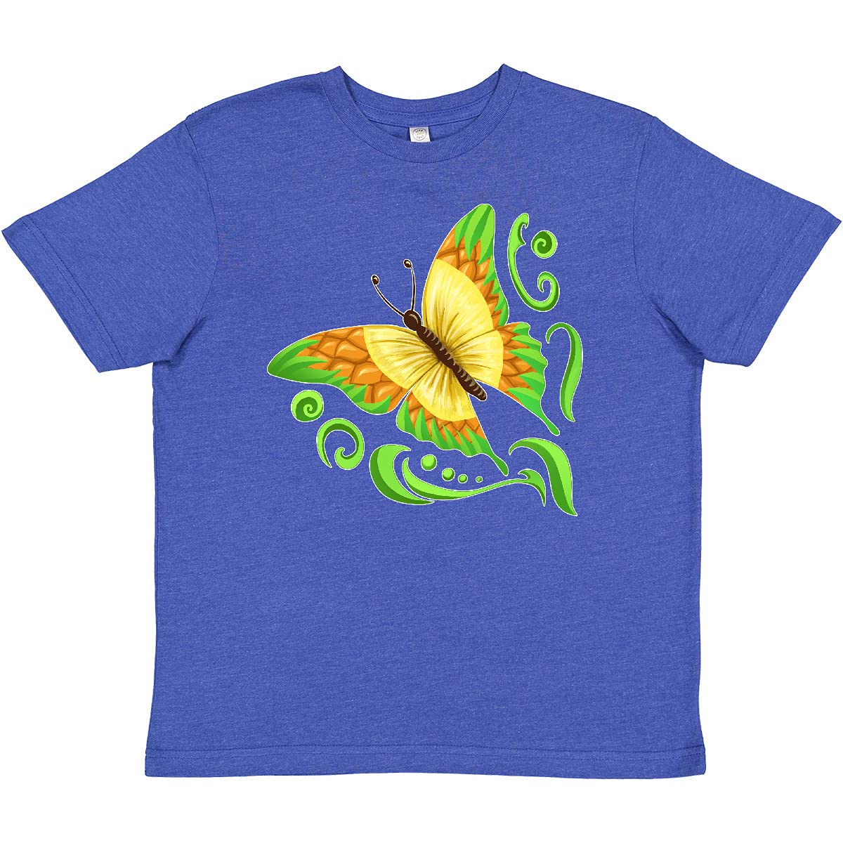Inktastic Pineapple Butterfly Youth T-Shirt - Cute Summer Graphic Tee for Girls | Fun Tropical Vacation Outfit, Beach Party & Casual Wear