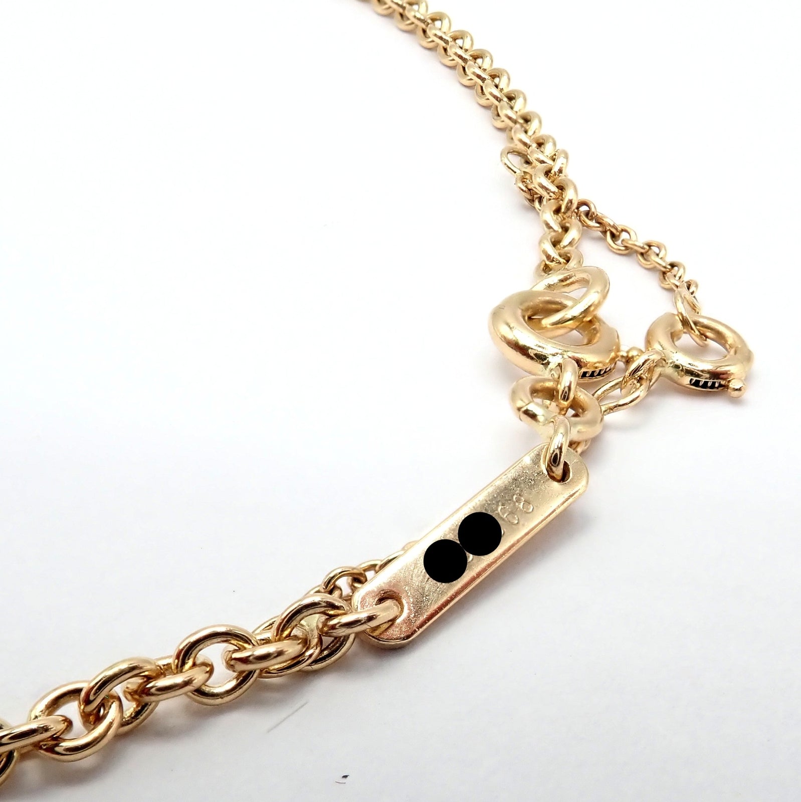 Authentic Cartier 18k Tri-Color Gold Double C Charm Pendant Necklace for Women - Luxury Jewelry Gift for Anniversary, Birthday & Special Occasions