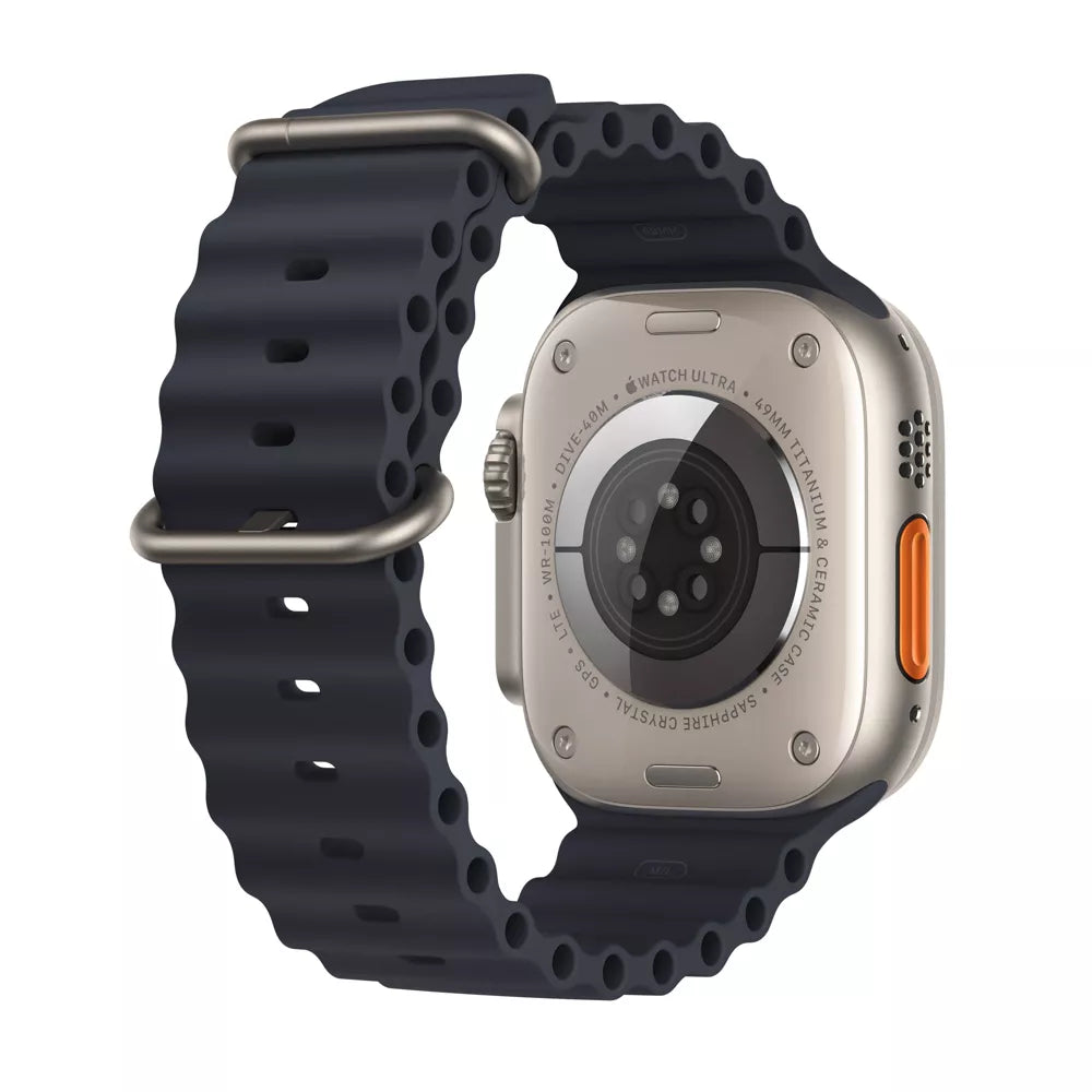 Apple Watch Ultra 49mm (GPS + Cellular) Titanium Case with Midnight Band - MQET3LL/A | Smartwatch for Fitness Tracking, Outdoor Adventures & Daily Use