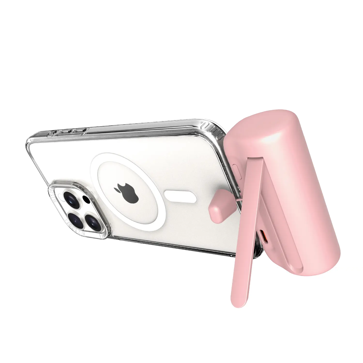 MICRODIA POWERPack™ Nano PD20W Mini Portable Power Bank with Built-in USB-C Connector & Foldable Kickstand - Ultra-Compact Fast Charging for iPhone, Android, AirPods - Perfect for Travel, Camping, and Emergency Power Backup