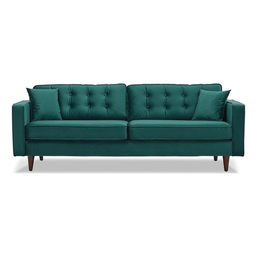 ASHCROFT Ophelia Mid Century Modern Velvet Sofa - Stylish Living Room Couch for Small Spaces, Apartments & Cozy Home Decor