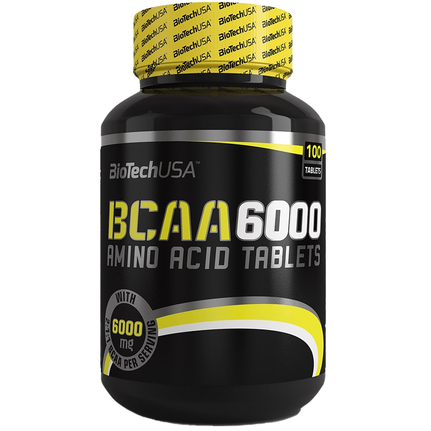 BioTechUSA BCAA 6000 Amino Acid Supplement - 100 Tablets for Muscle Recovery & Workout Performance | Pre & Post Workout Nutrition for Athletes & Fitness Enthusiasts