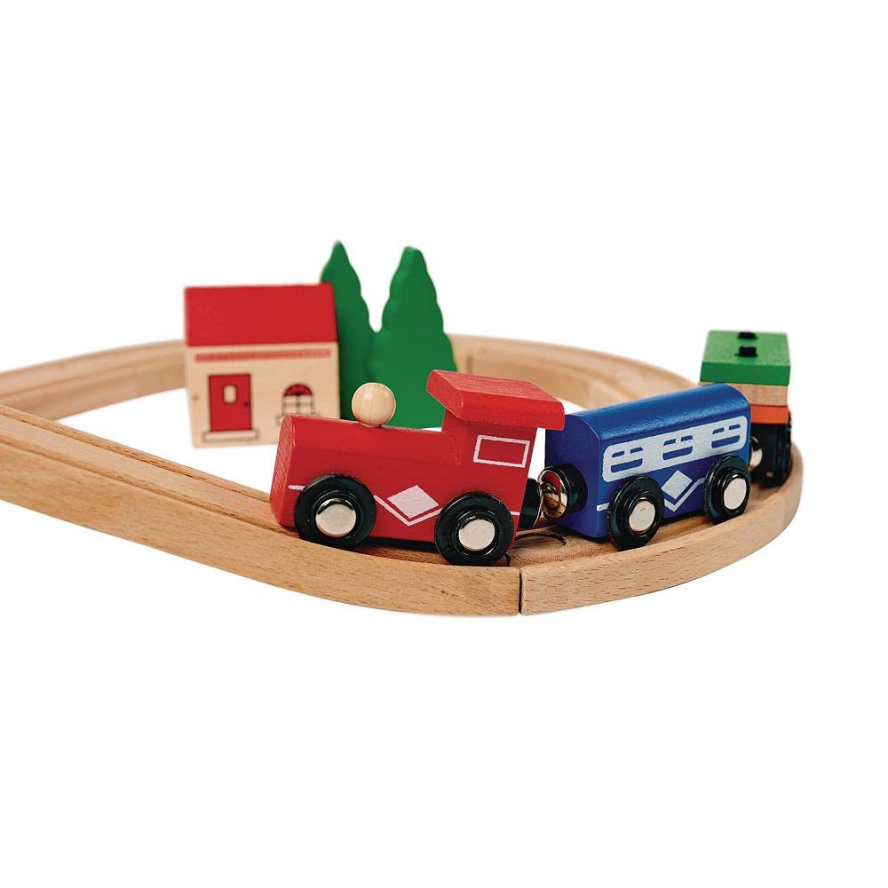 40-Piece Wooden Train Set with Railway Tracks & Accessories - STEM Educational Toy for Preschoolers Ages 3+ | Develops Early Engineering Skills | Perfect for Imaginative Play & Learning Scenarios